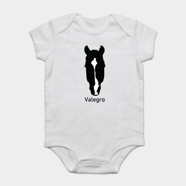 Valegro Face Marking with Name Baby Bodysuit by Lakeric